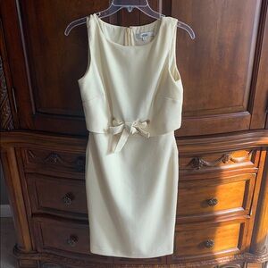 Badgley Mischka Cream Sheath Mini Dress for Cocktail